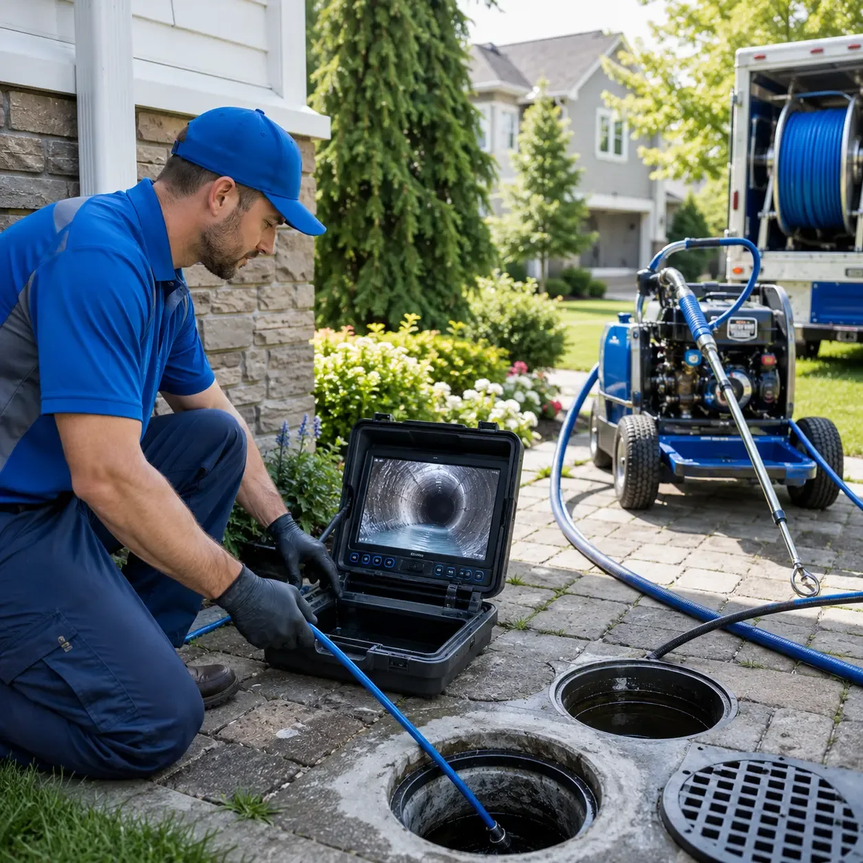 Outdoor drain cleaning professionals serving Columbia, NJ
